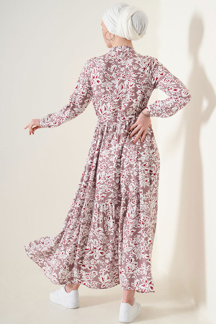 BGD Women Judge Collar Hijab Dress - Rose Pink - North Port