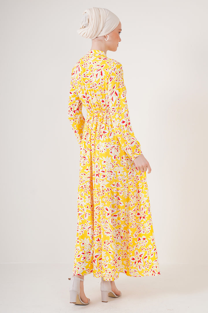 BGD Women Judge Collar Hijab Dress - Yellow - Lutsk