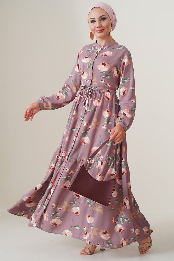 BGD Women Judge Collar Hijab Dress - Light Pink - Huntington Station