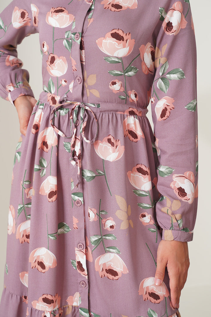 BGD Women Judge Collar Hijab Dress - Light Pink - Huntington Station