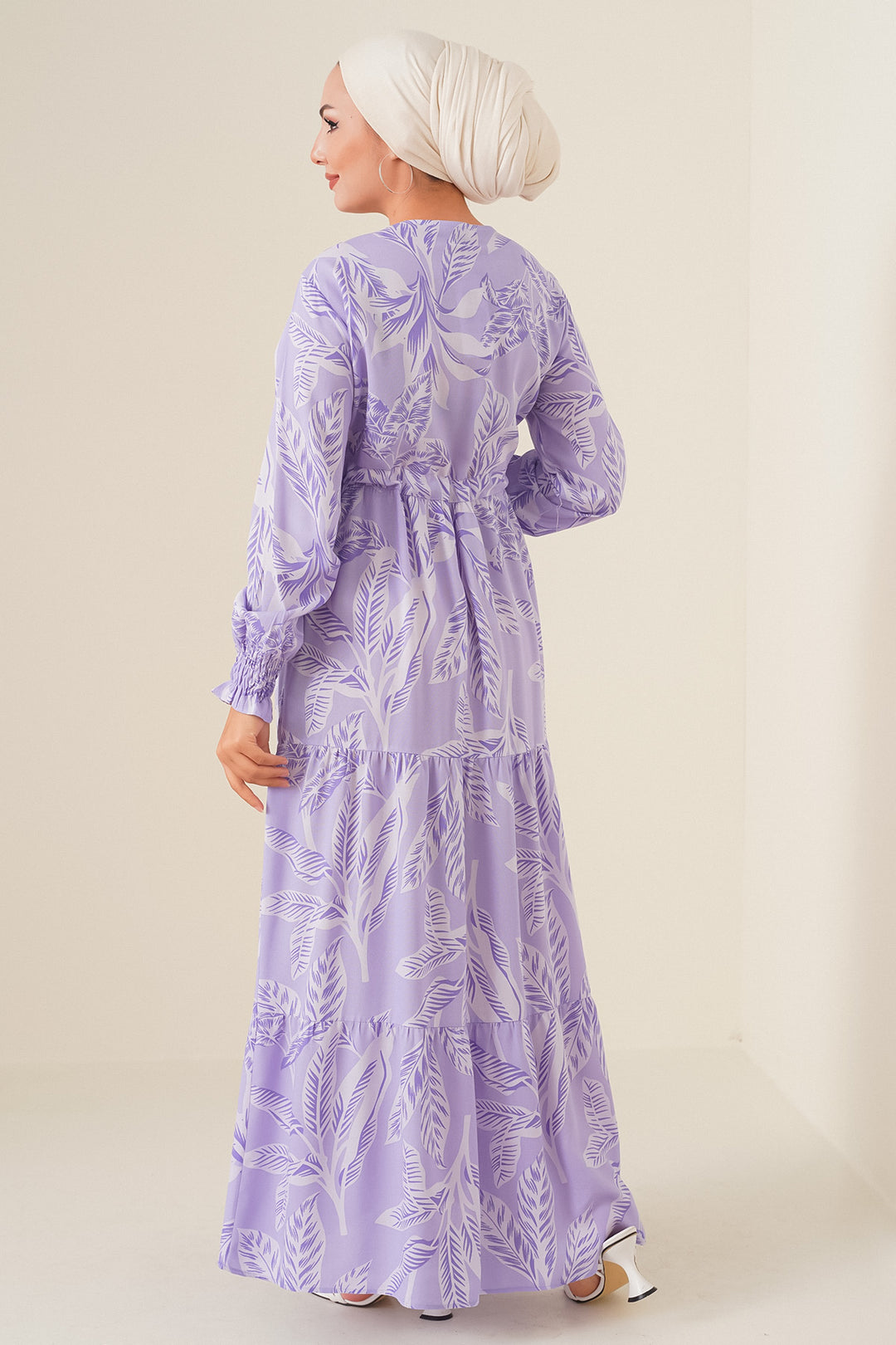 BGD Women Patterned Hijab Dress - Lilac - Ciudad General Escobedo