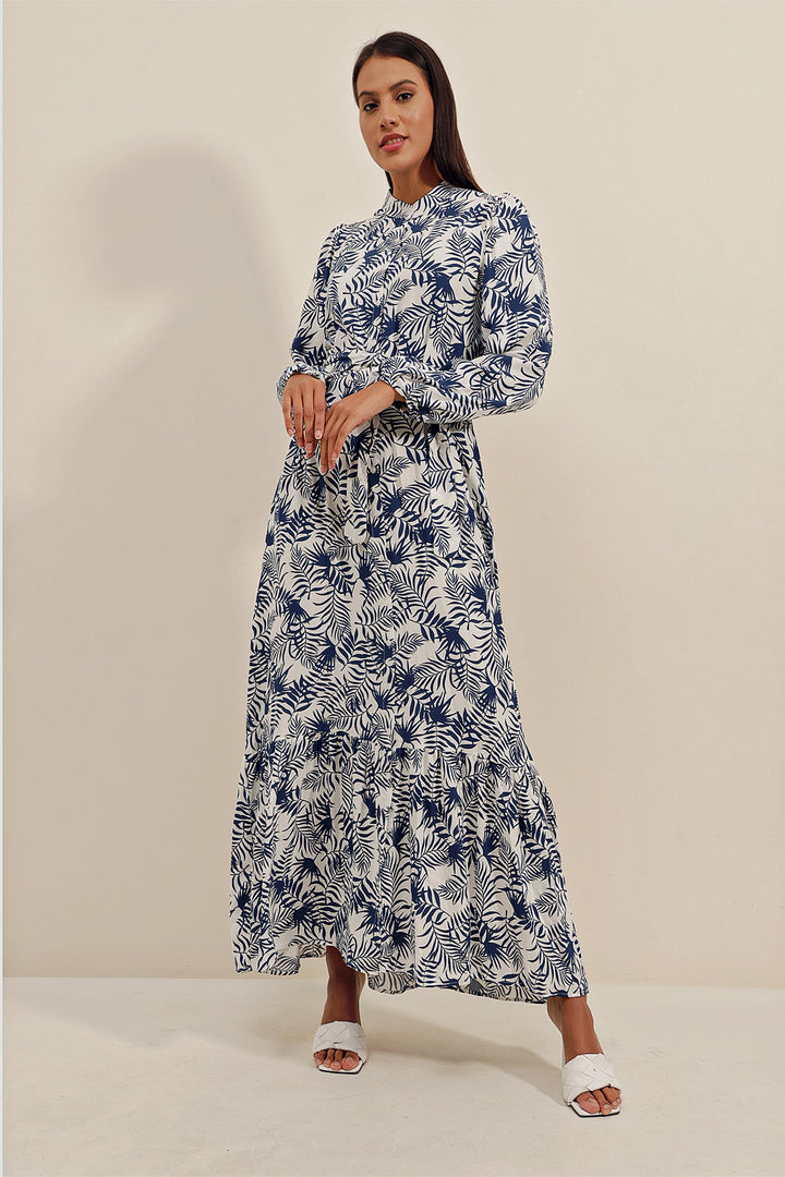 BGD Women Exotic Pattern Dress - Dark Blue. - Moortebeek