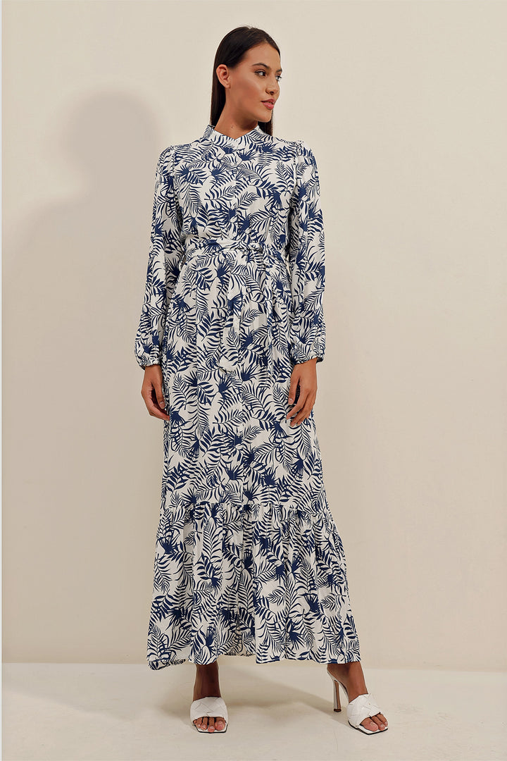 BGD Women Exotic Pattern Dress - Dark Blue. - Moortebeek