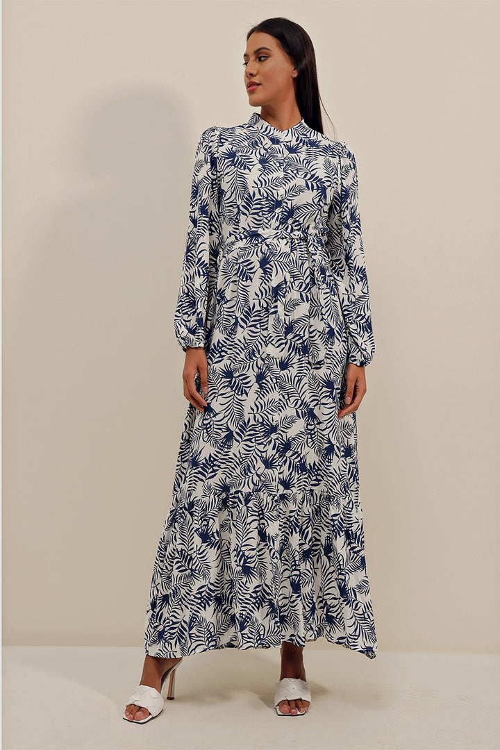 BGD Women Exotic Pattern Dress - Dark Blue. - Moortebeek