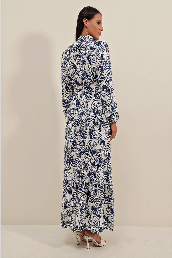 BGD Women Exotic Pattern Dress - Dark Blue. - Moortebeek