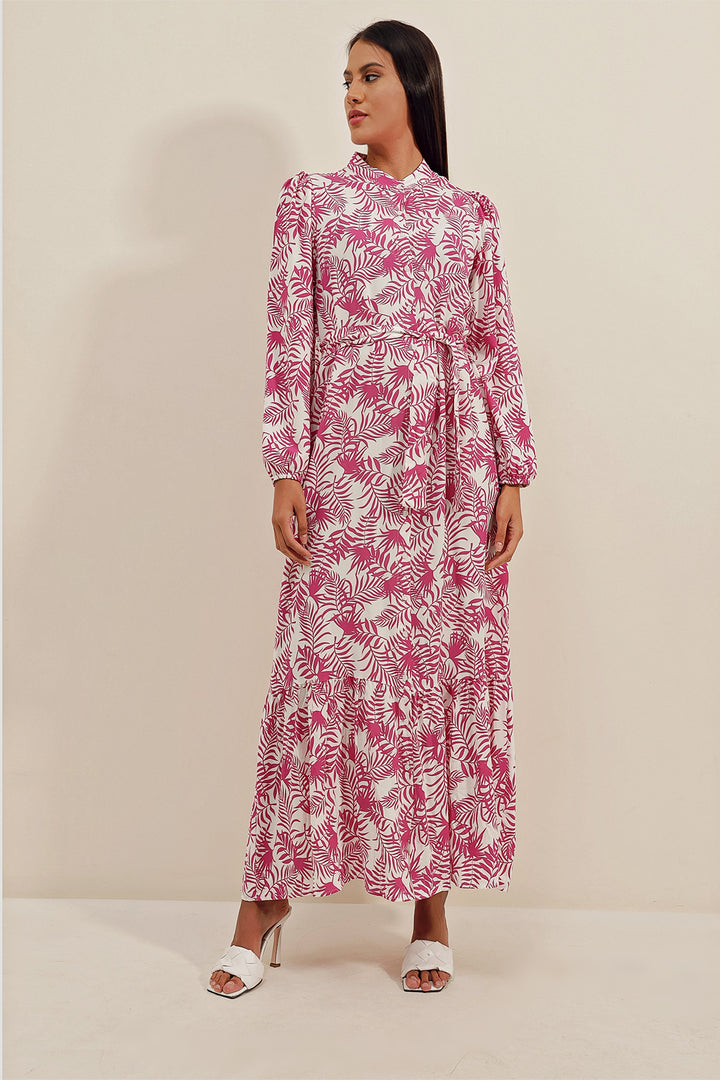 BGD Women Exotic Pattern Dress - Fuchsia - Jiquílpan de Juárez