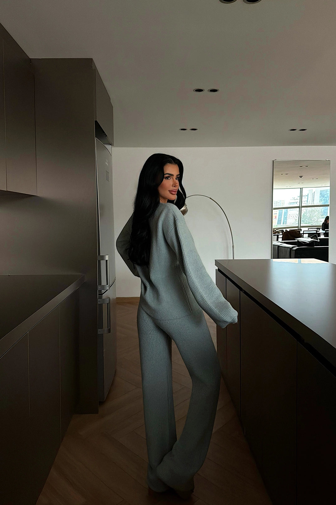 EYY Women Yeşil Düğme Detaylı Örme Takım - Gravesend