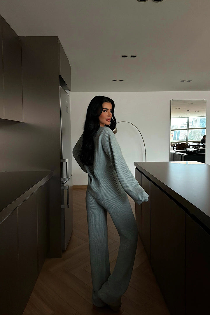 EYY Women Yeşil Düğme Detaylı Örme Takım - Gravesend