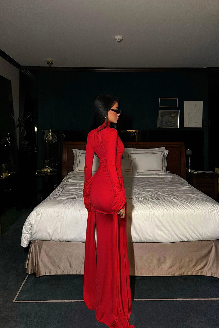 EYY Women Red Long Evening Dress - El Mirage