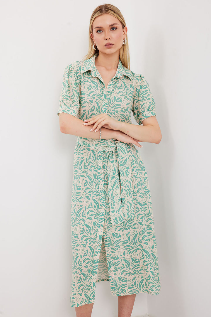 BGD Women Short Sleeve Viscose Dress - Çağla - Avondale