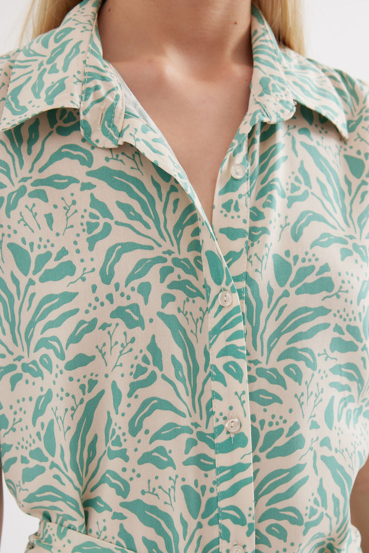 BGD Women Short Sleeve Viscose Dress - Çağla - Avondale