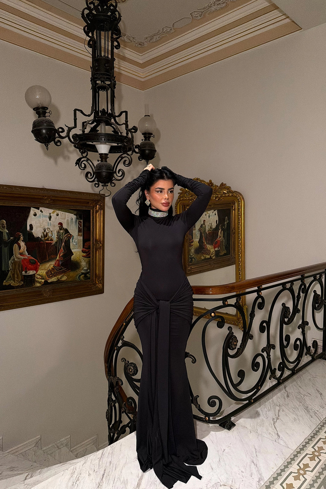 EYY Women Black Long Evening Dress - Piscataway