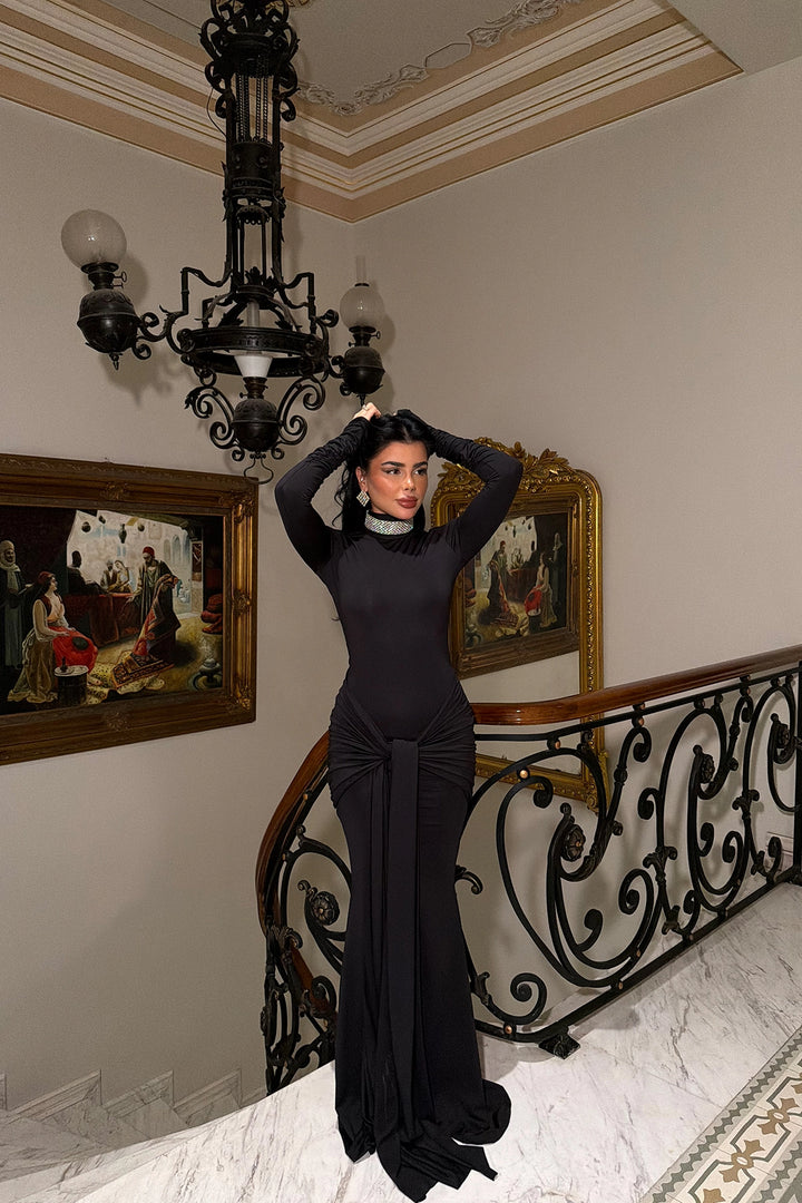 EYY Women Black Long Evening Dress - Piscataway