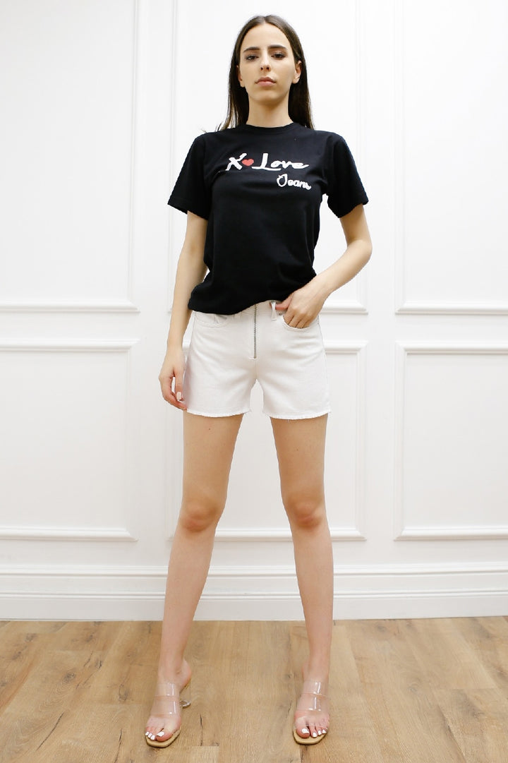 XLJ Denim Short with Zipper in Front Mixed - Norman