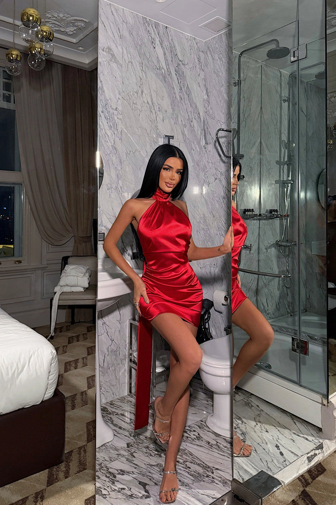EYY Women Kırmızı Kuşak Detaylı Elbise - Wolfsburg
