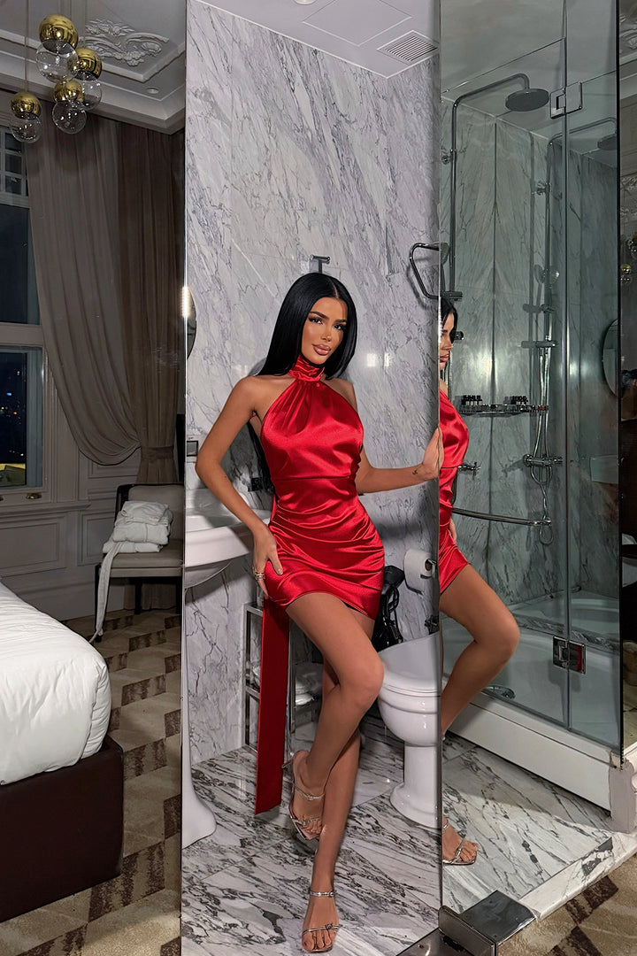 EYY Women Kırmızı Kuşak Detaylı Elbise - Wolfsburg