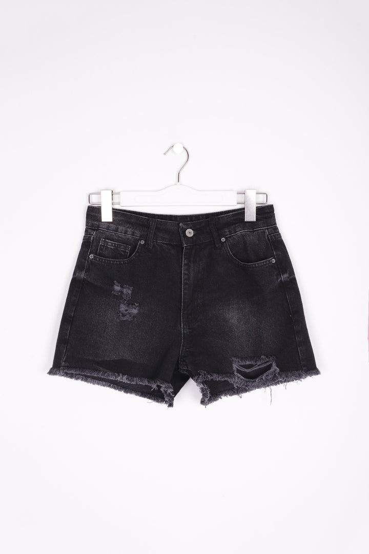 XLJ Ripped Denim Short with Fringe Ending Mixed - Saint-Herblain
