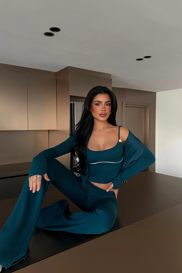 EYY Women Petrol Green Crop Set - Beveren