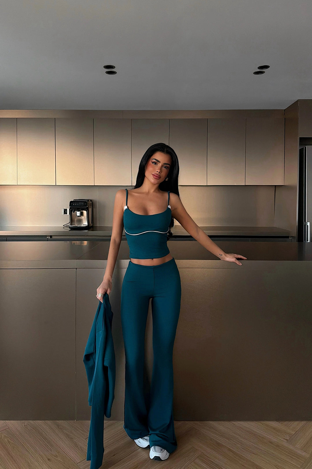 EYY Women Petrol Green Crop Set - Beveren