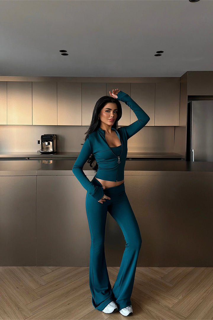 EYY Women Petrol Green Crop Set - Beveren