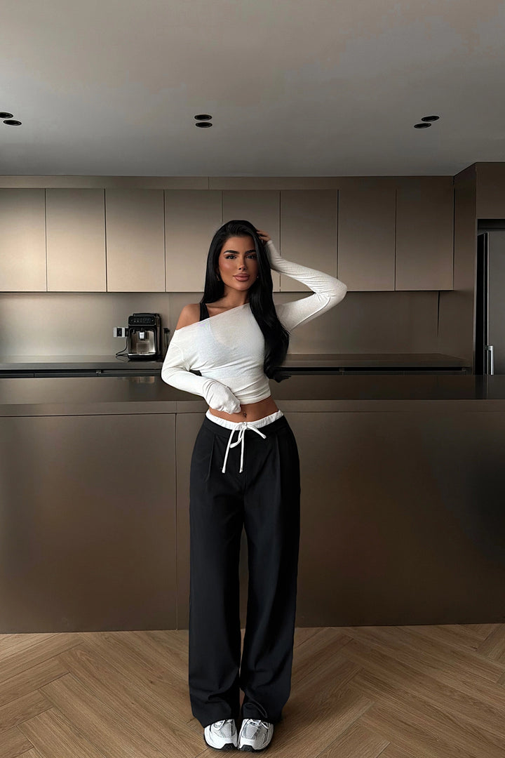 EYY Women Siyah Ön Bağcıklı Pantolon - Mühlhausen