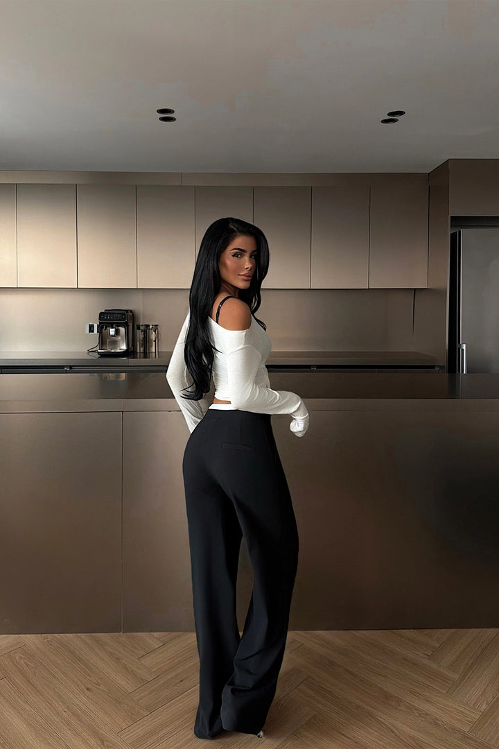 EYY Women Siyah Ön Bağcıklı Pantolon - Mühlhausen