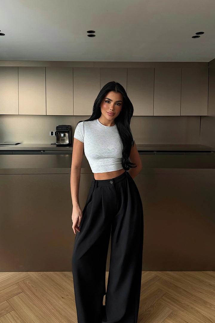 EYY Women Black High-Waisted Trousers - Lynchburg