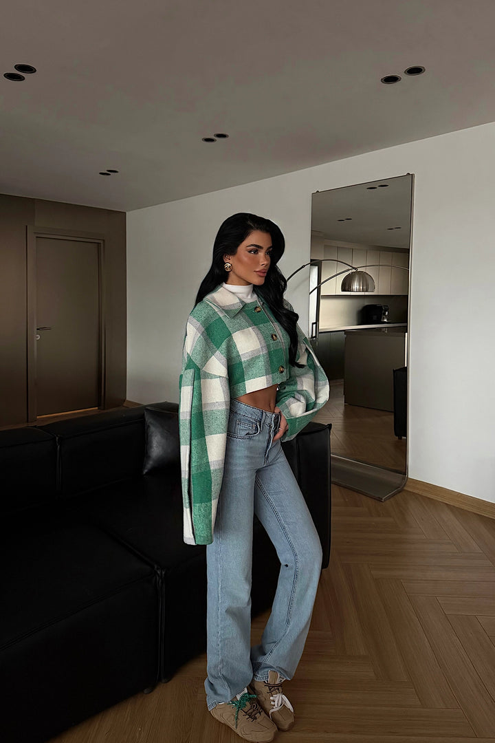EYY Women Yeşil Kaşmir Ceket - Augusta