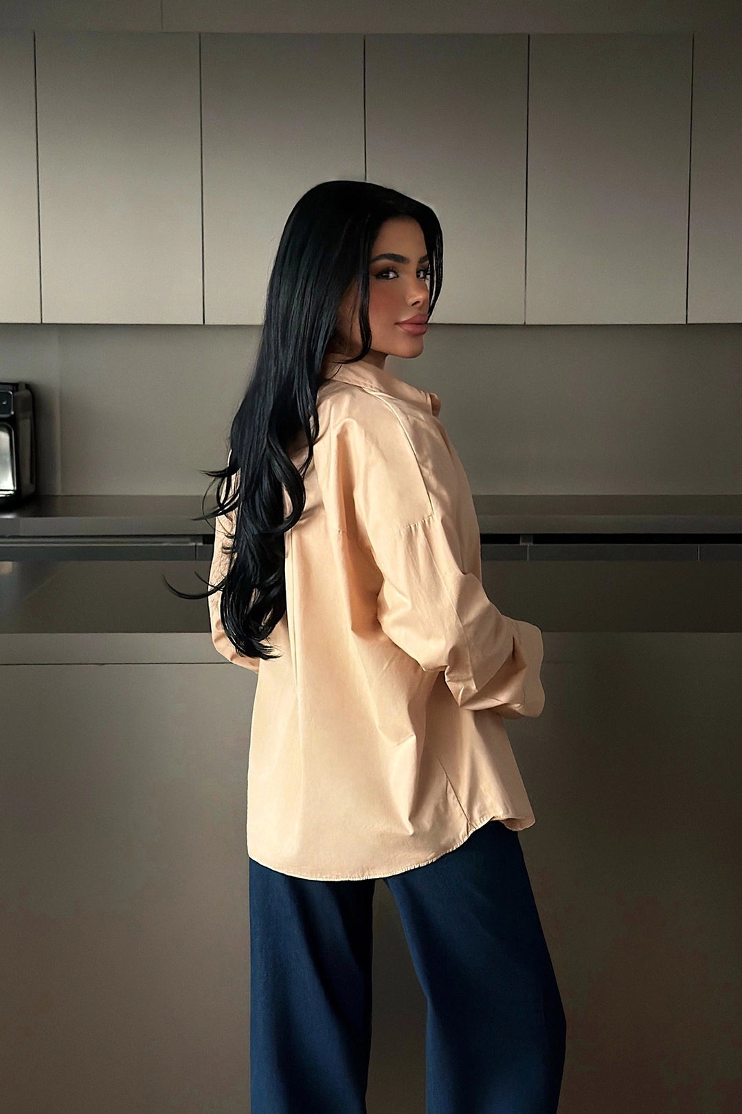 EYY Women Beige Button-Down Shirt - Rosemead