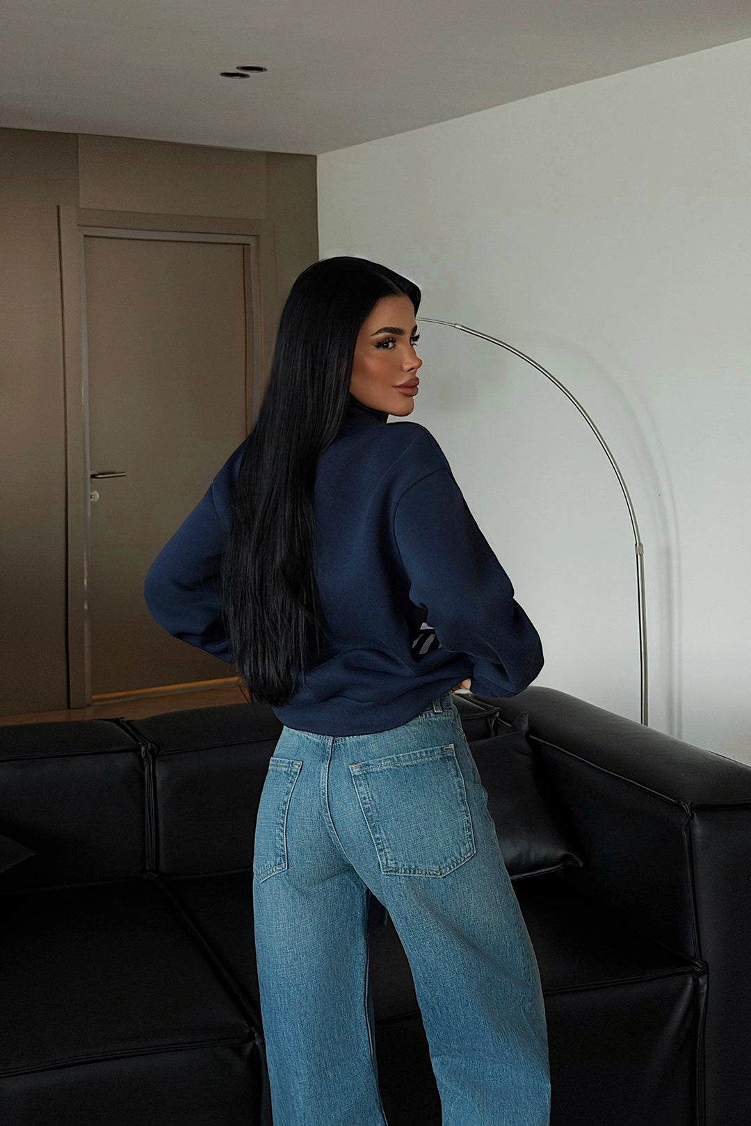 EYY Women Navy Blue New York Sweatshirt - Runcorn