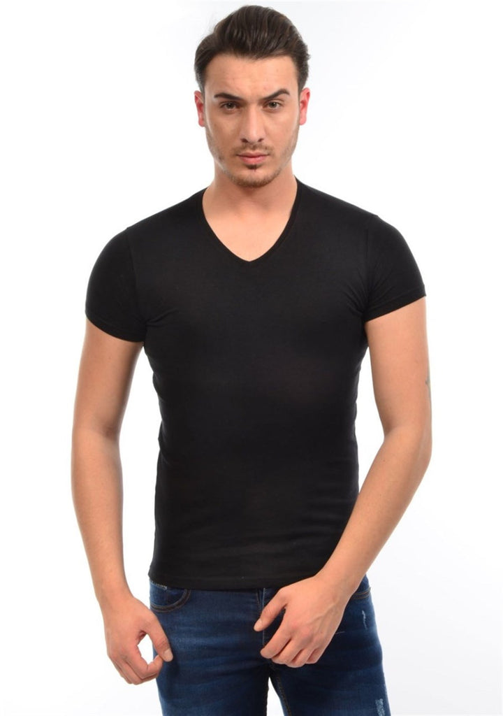 MPL Men's Slimfit V Neck Short Sleeve T-shirt 101EY010001 - Santa Eulalia del Río
