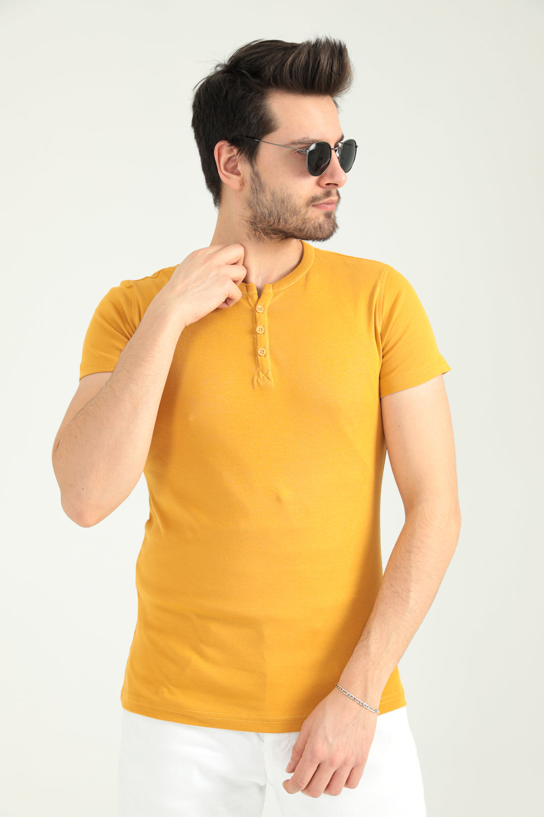 MPL Men's Crew Neck Buttoned T-shirt 102EY380001 - Nuneaton