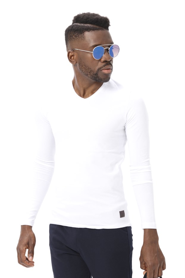 MPL Men's Slim Fit Short Sleeve V Neck T-Shirt Black - Waregem