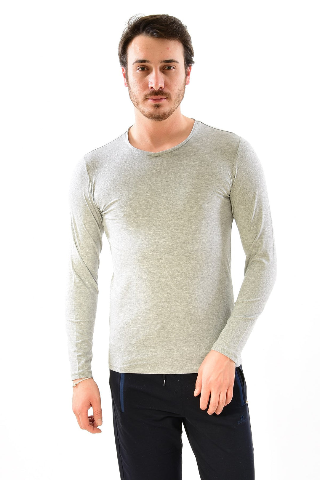 MPL Men's Short Sleeve T-Shirt V Neck White 1202EK01002 - Lees Summit