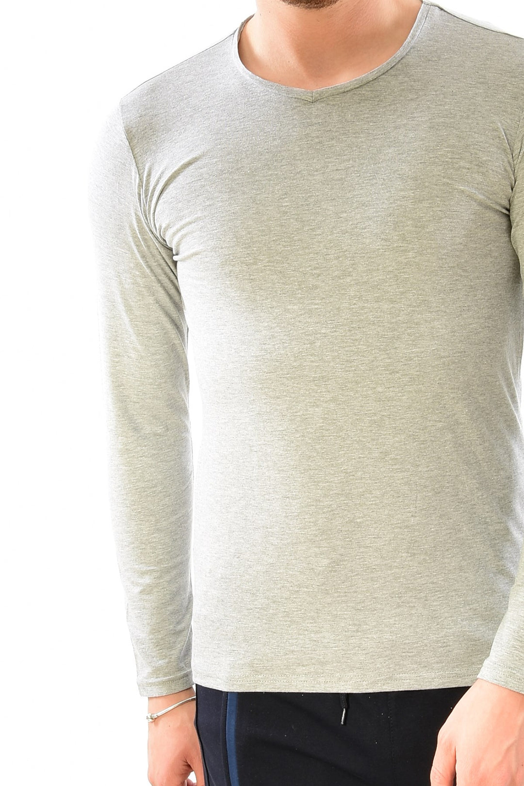 MPL Men's Short Sleeve T-Shirt V Neck White 1202EK01002 - Lees Summit