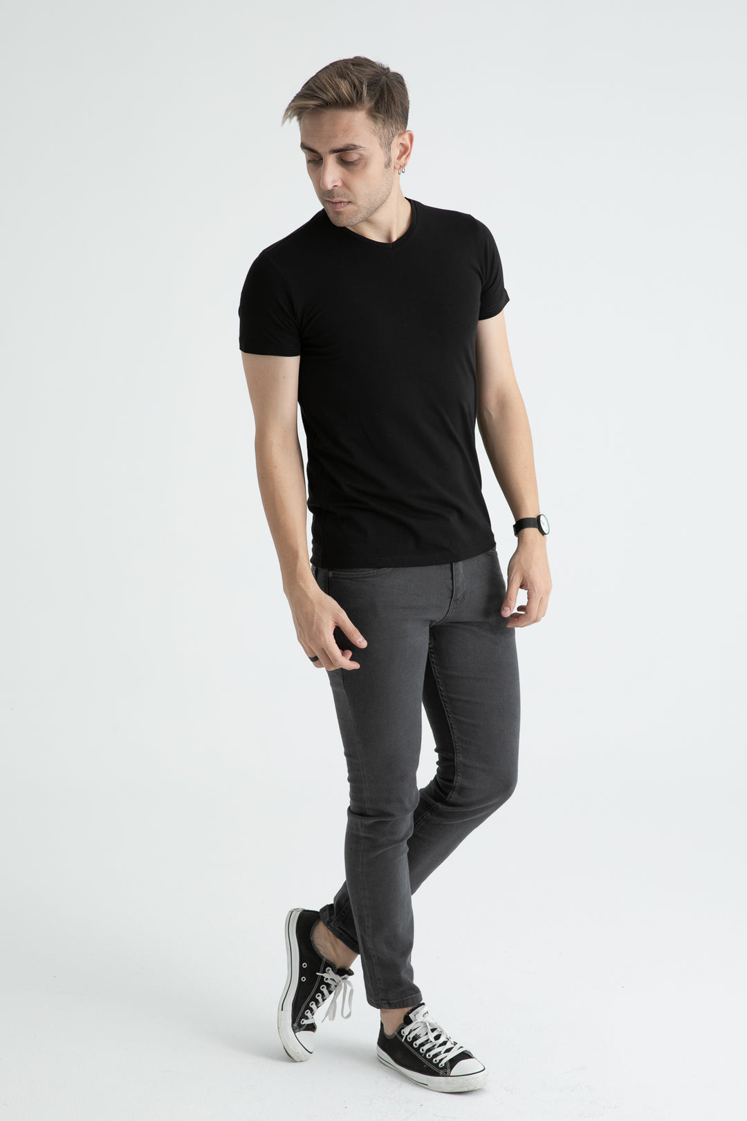 MPL Men's Short Sleeve V Neck T-shirt 1202EY01001 - Tala