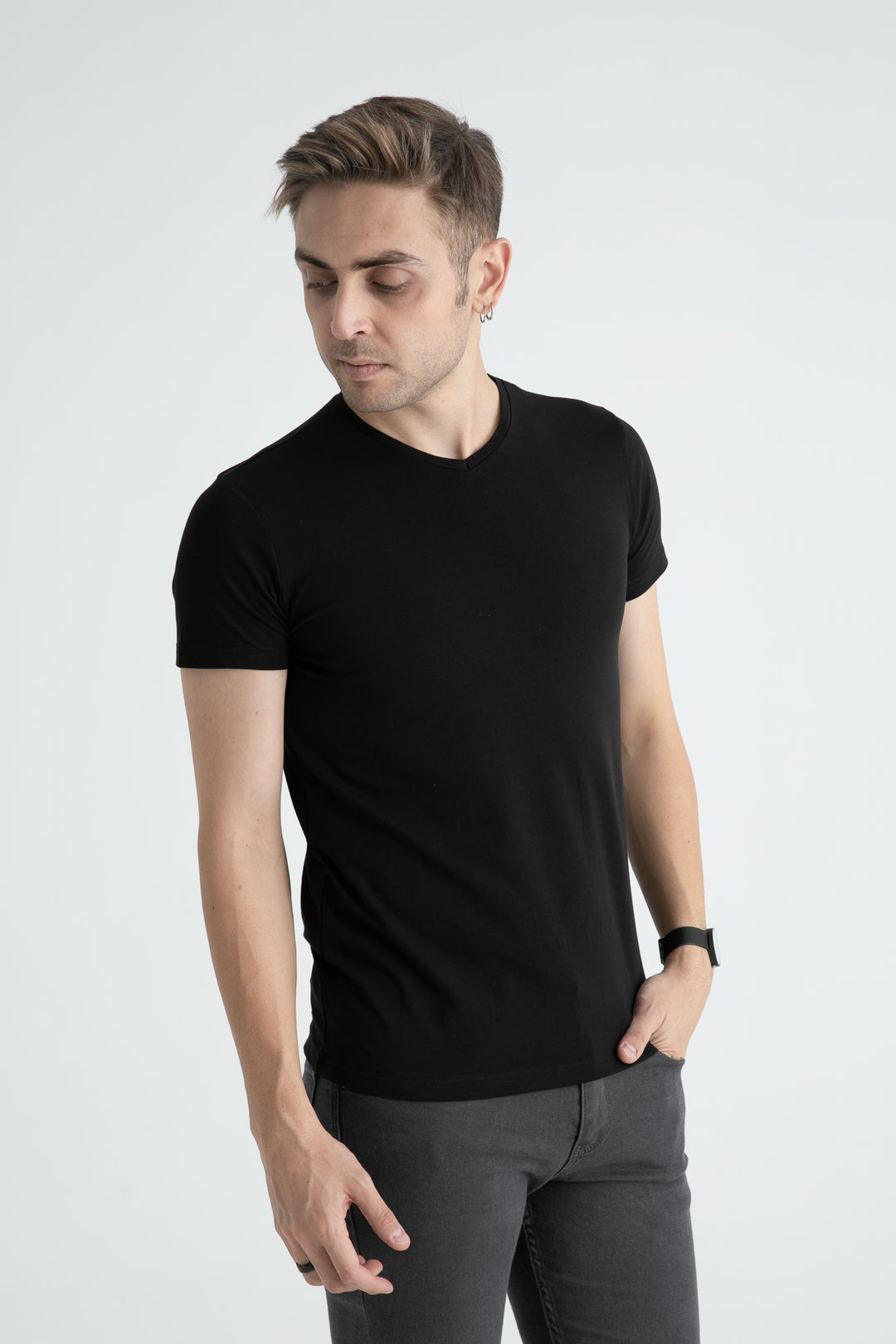 MPL Men's Short Sleeve V Neck T-shirt 1202EY01001 - Tala