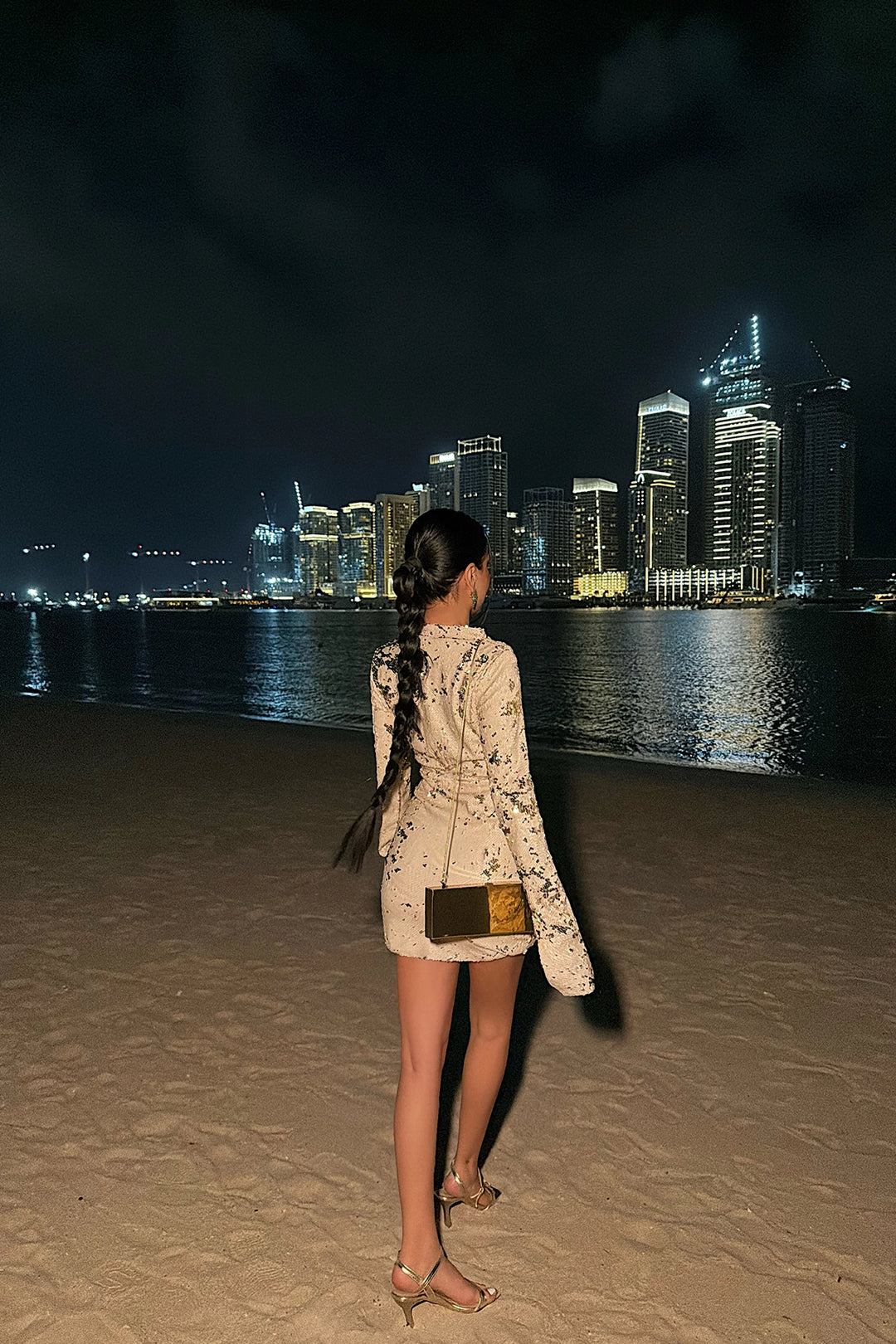 EYY Women Cream Tamara Sequin Mini Dress - Santa Eulalia del Río