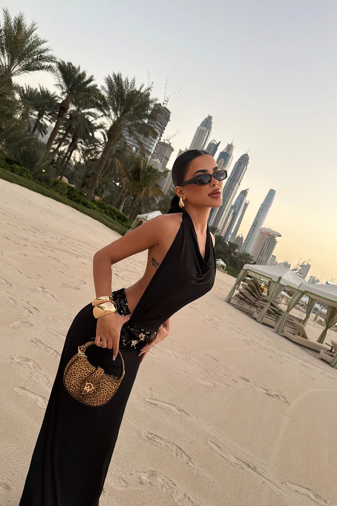 EYY Women Black Long Backless Dress - Melitopol