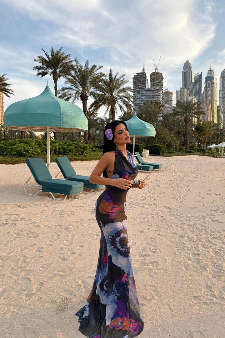 EYY Women Multicolored Dress with Back Detail - Eccles