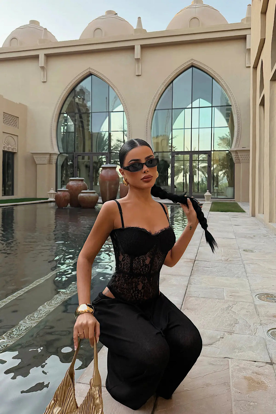 EYY Women Black Brigitta Lace Bodysuit - Lousada