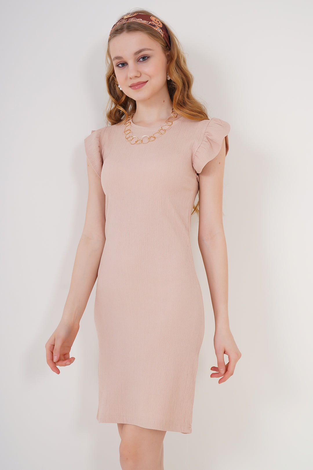 BGD Women Knitted Dress - Biscuit - Heidelberg