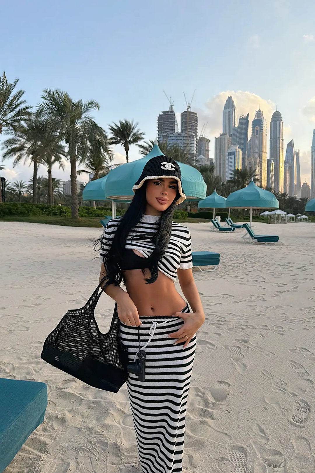 EYY Women Two-Color Striped Knit Set - Layton