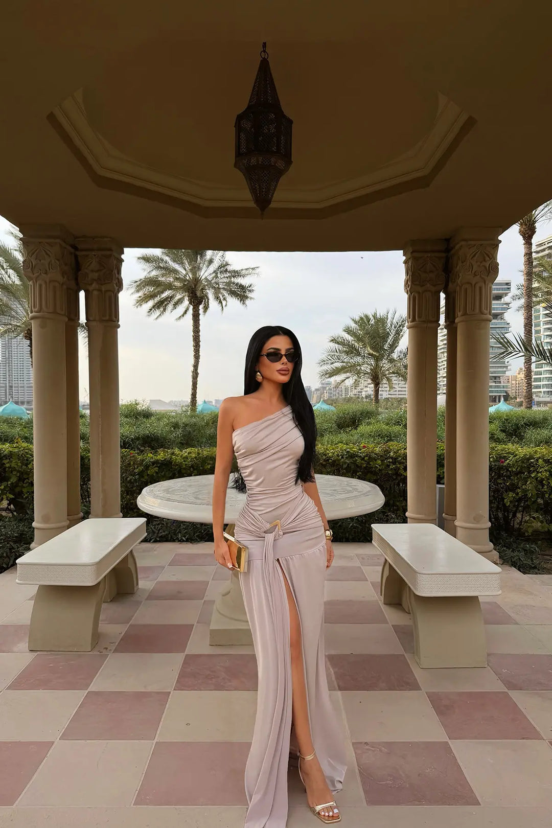 EYY Women Mink Nicolette Long Slit Dress - Varese