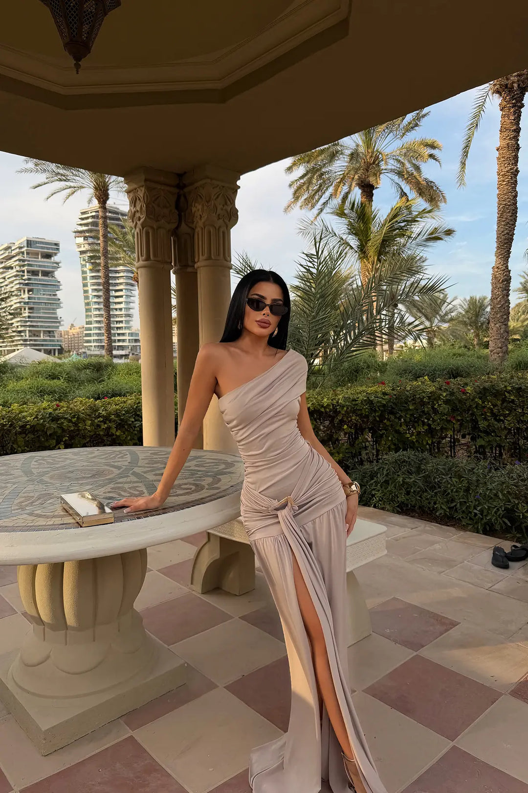 EYY Women Mink Nicolette Long Slit Dress - Varese