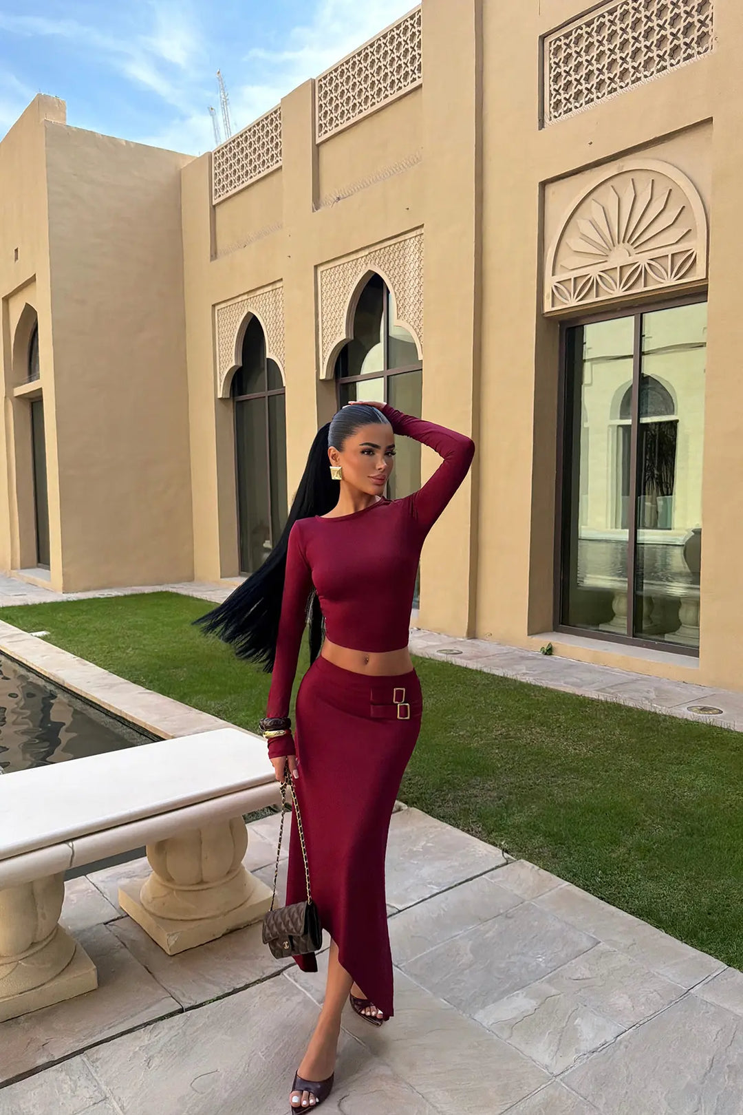 EYY Women Burgundy Valayya Set - Corbeil-Essonnes