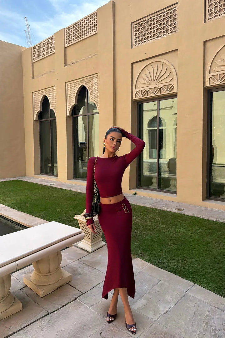 EYY Women Burgundy Valayya Set - Corbeil-Essonnes