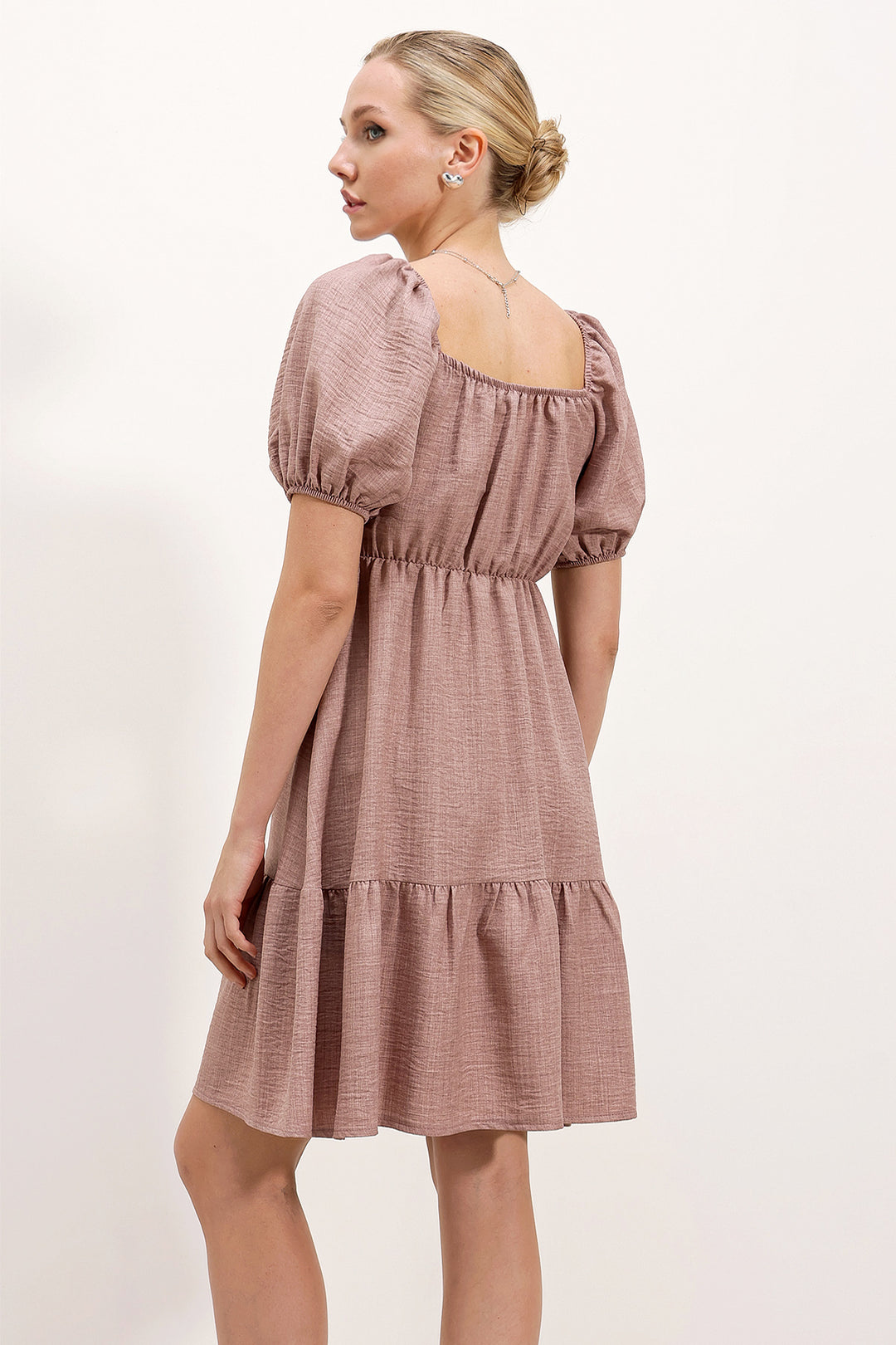 BGD Women Flared Poplin Dress - Antique Rose - Avondale