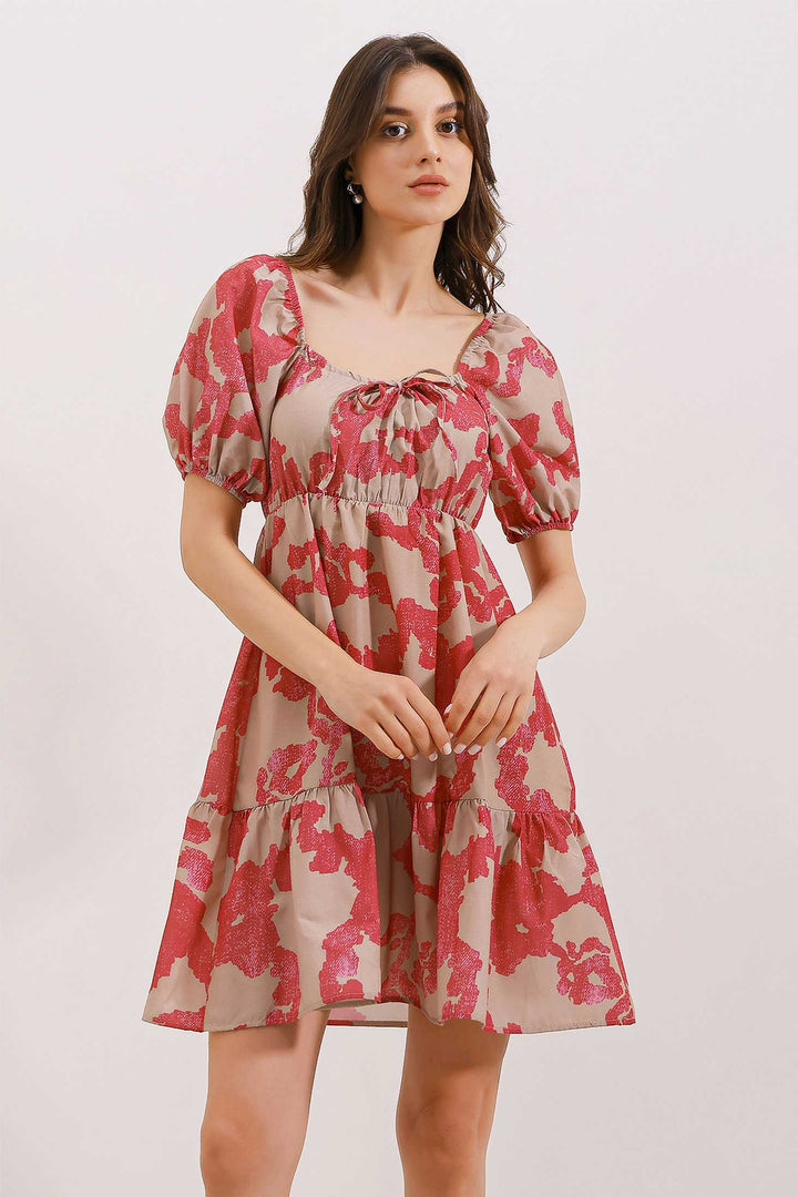 BGD Women Flared Poplin Dress - Dark Fuchsia - Avondale