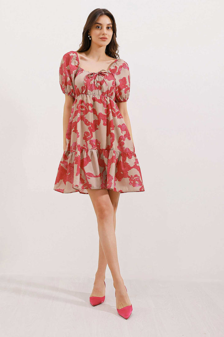 BGD Women Flared Poplin Dress - Dark Fuchsia - Avondale